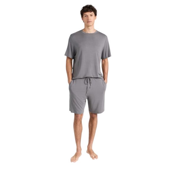Eberjey Men's Storm Grey Henry Tencel Modal Shorts PJ Pajama Set - Picture 1 of 12